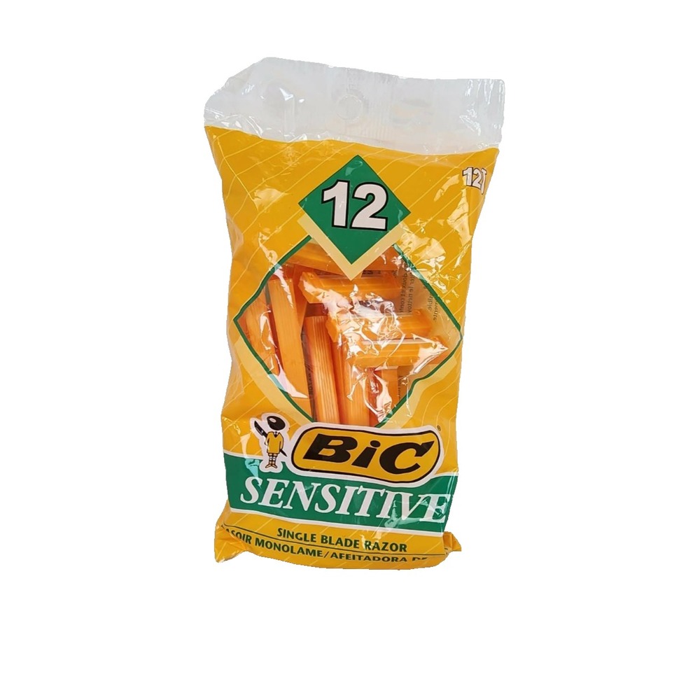 Bic Sensitive Single Blade Razors 12 Count‎ Disposable for Sensitive Skin